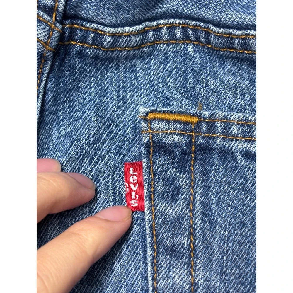 Levis 501 Original Fit Jeans Mens 33x30 Blue Medium Wash Straight Leg Button Fly